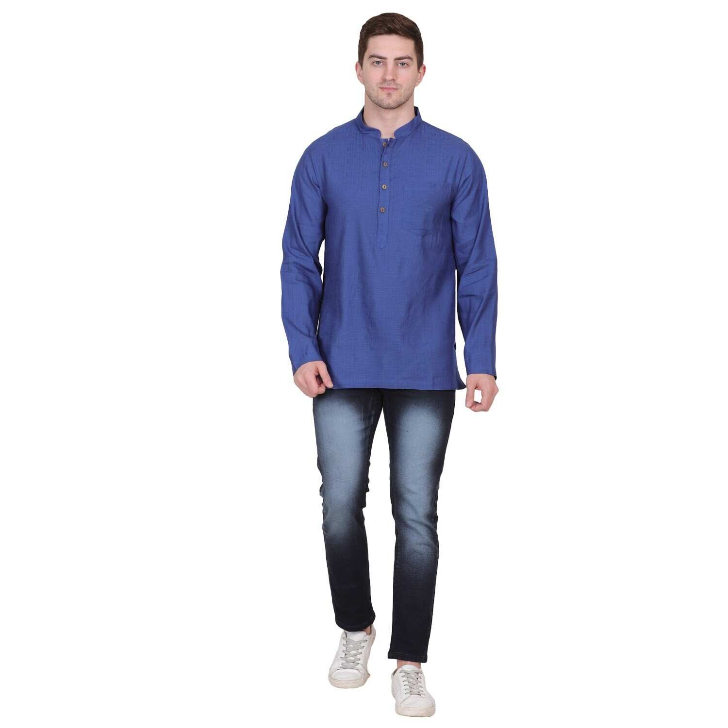 KABIRA MANDARIN LINEN SILK SHIRT SAN MARINO COLOR