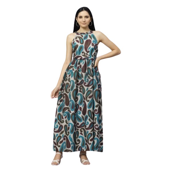 Printed Cotton Maxi Dress
