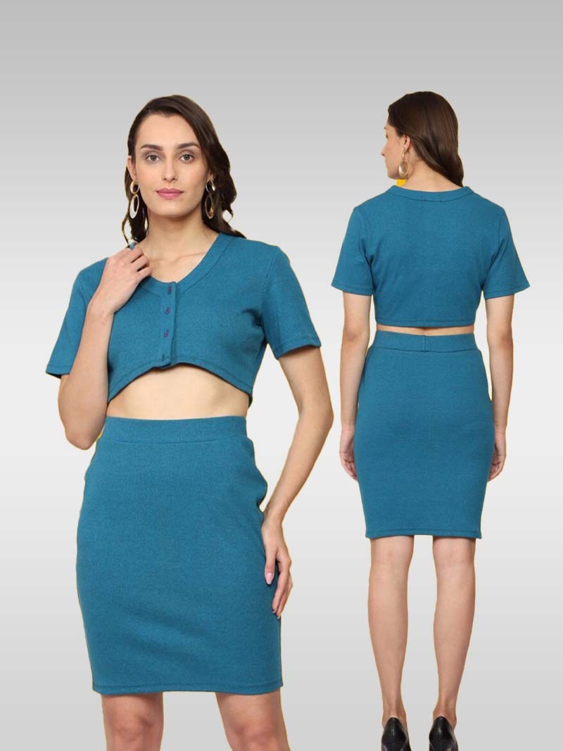 Blue, A- Line, Bodycon Dress
