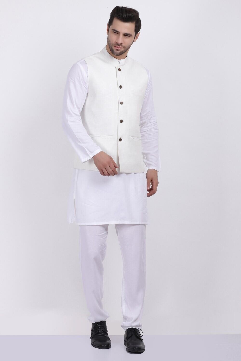 SALVATORE VEST COAT OFF WHITE