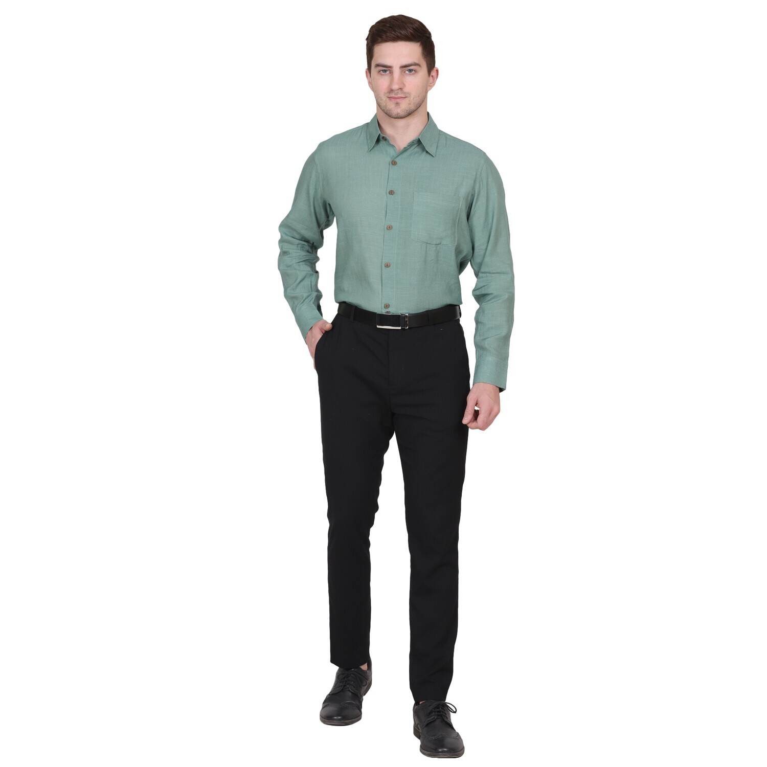 LEO LINEN ORGANZA SHIRT CASCADE COLOR