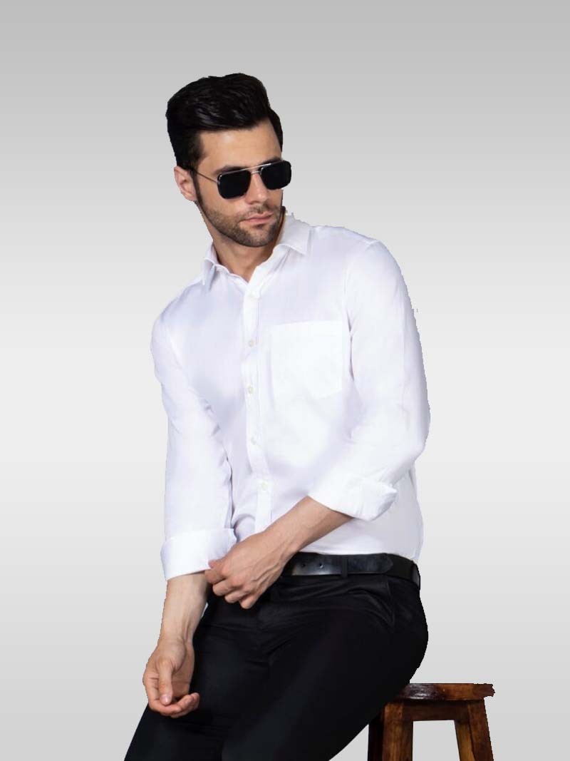 Slim Fit Shirt (White)