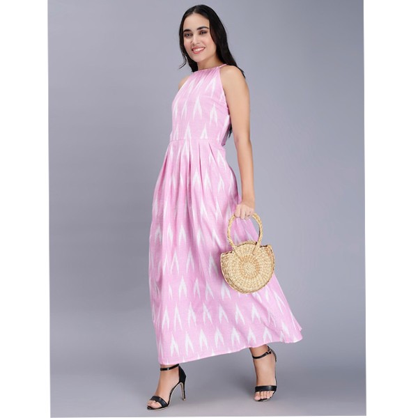 Motifs Print Maxi Dress