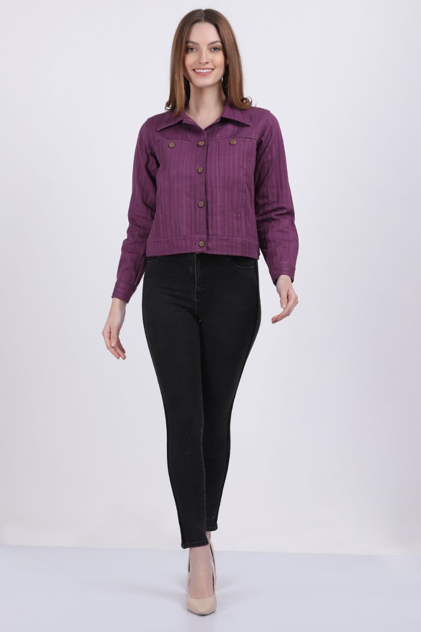 TRUCKER ORGANIC COTTON JACKET FALSA COLOR