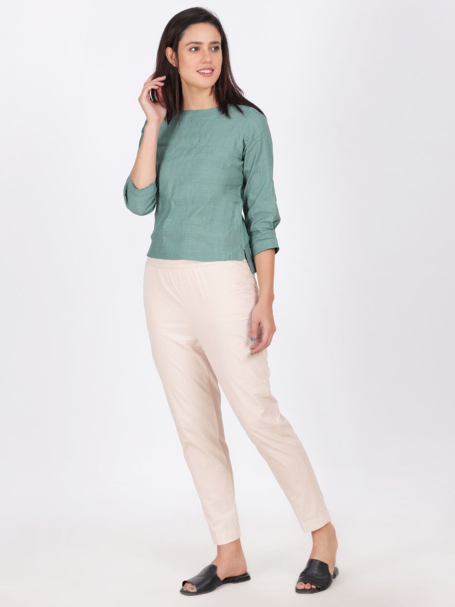 IRIS LINEN ORGANZA TOP CASCADE COLOR