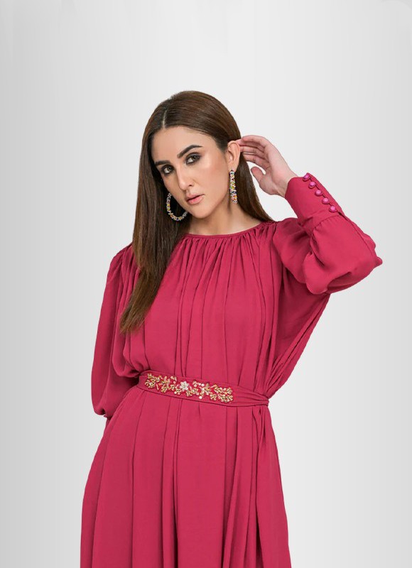 Pink Georgette Dress
