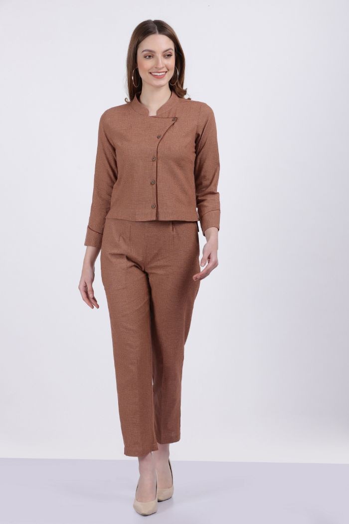 KIMONO COTTON LINEN CO-ORD SET SANTA FE COLOR